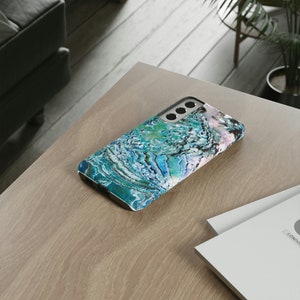 Blue Abalone Shell Print, iphone and Samsung Phone Case, Art Phone Case,  Tough case, for most phone types