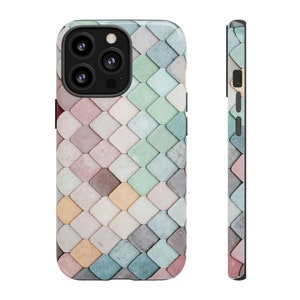 Pastel Tile Pattern Phone Case - Tough Case - For Most Phone Types
