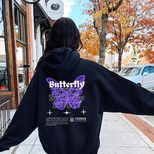 Butterfly Effect Hoodie l y2k Hoodie l  Preppy Hoodie l Butterfly Hoodie