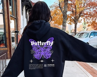 Butterfly Effect Hoodie l y2k Hoodie l Preppy Hoodie l Butterfly Hoodie