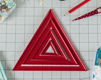 Triangle Quilting Rulers, 4 Piece Set, Multiple Colors, By AlconyDesigns