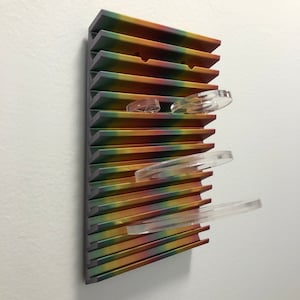 Hanging Longarm Ruler Rack, 14 slot, Pick a Size, For Longarm Quilting Ruler storage, By AlconyDesigns