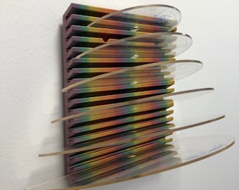 Hanging Quilting Ruler Rack: 18 Slot Organizer, Pick Your Size & Color, By AlconyDesigns