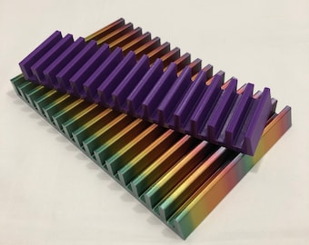 Longarm Quilting Ruler Rack: 15 Slot Organizer, Pick Your Size & Color, By AlconyDesigns