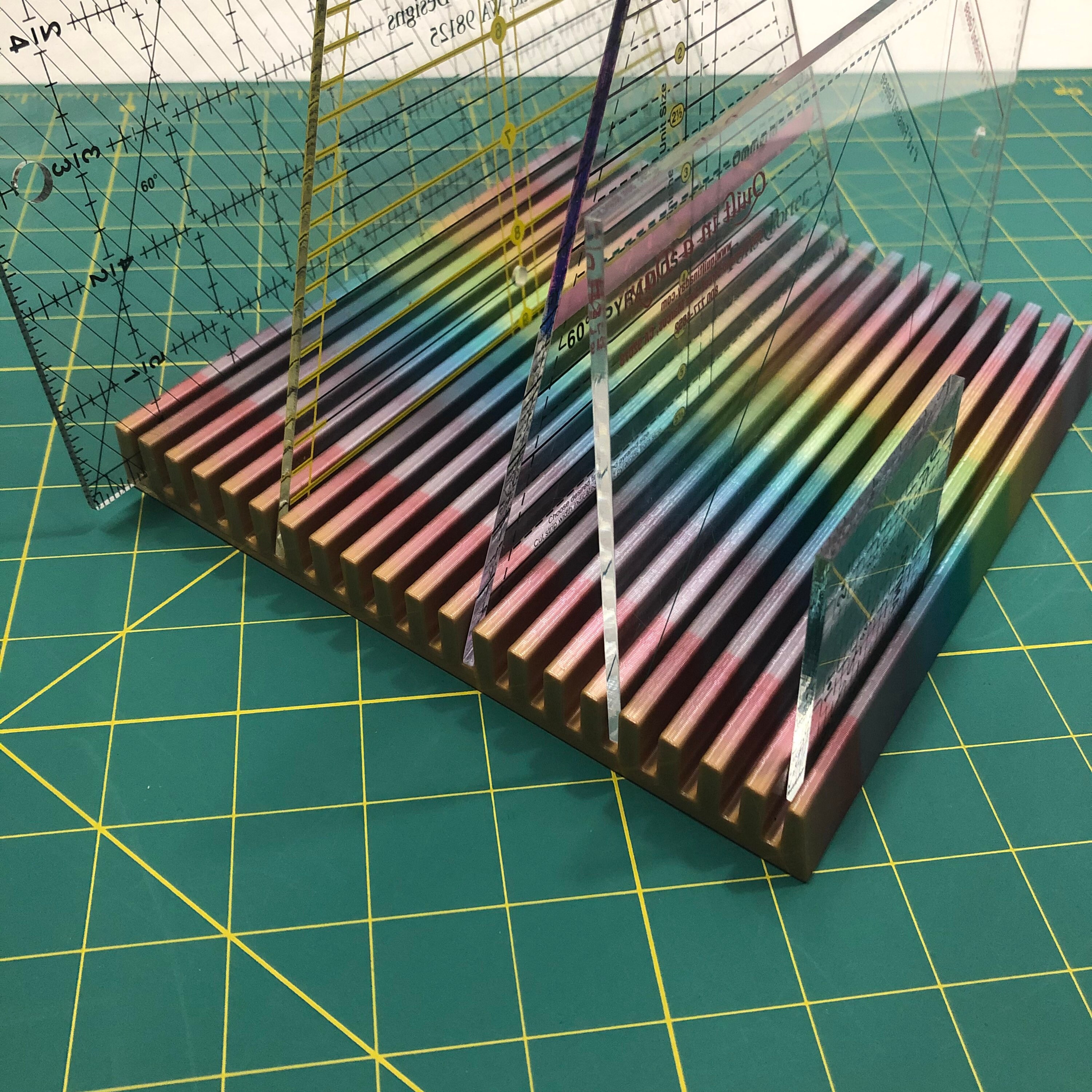 Custom Quilting Ruler Rack: 20 Slot, Pick Your Size & Color, by ...