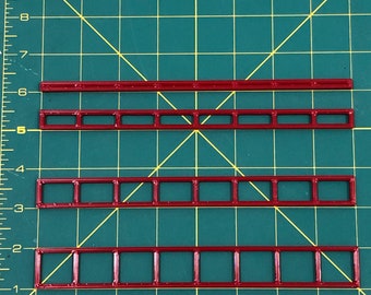 Quilting Straight Ruler, Spacing Gauges, 4 Sizes, Longarm and Other Machines, By AlconyDesigns