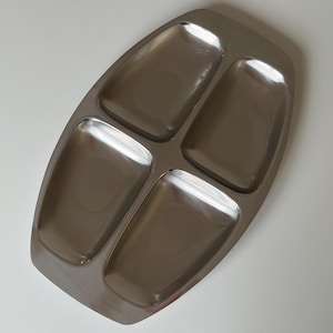 Vintage Alessi Stainless Steel Serving Tray: 1960s Italian Design