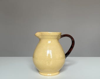 Vintage 1970s Stoneware Vase/Pitcher | Rustic Farmhouse Pottery