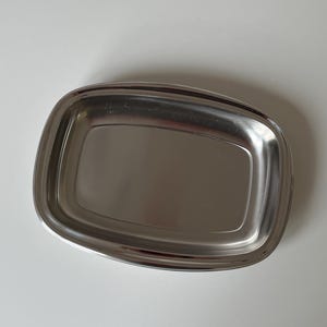 Vintage Alessi Stainless Steel Serving Bowl: Mid-Century Modern Italian Design