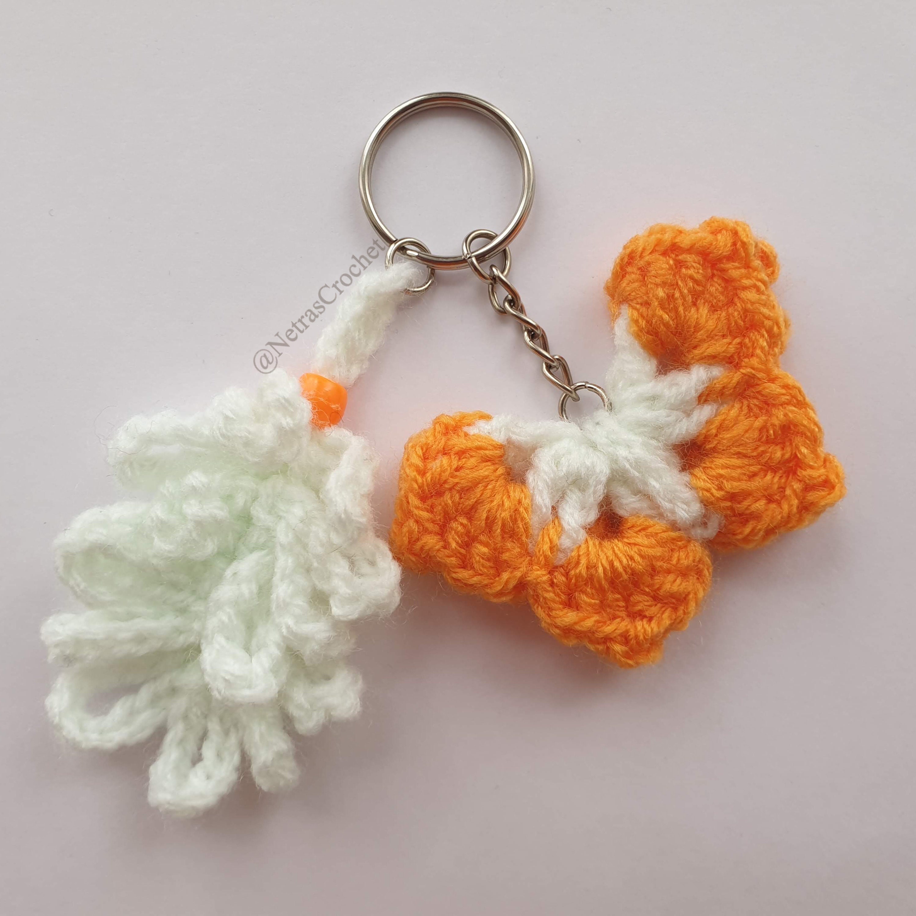 Crochet Butterfly Keychains Handmade Keychain Accessories Etsy
