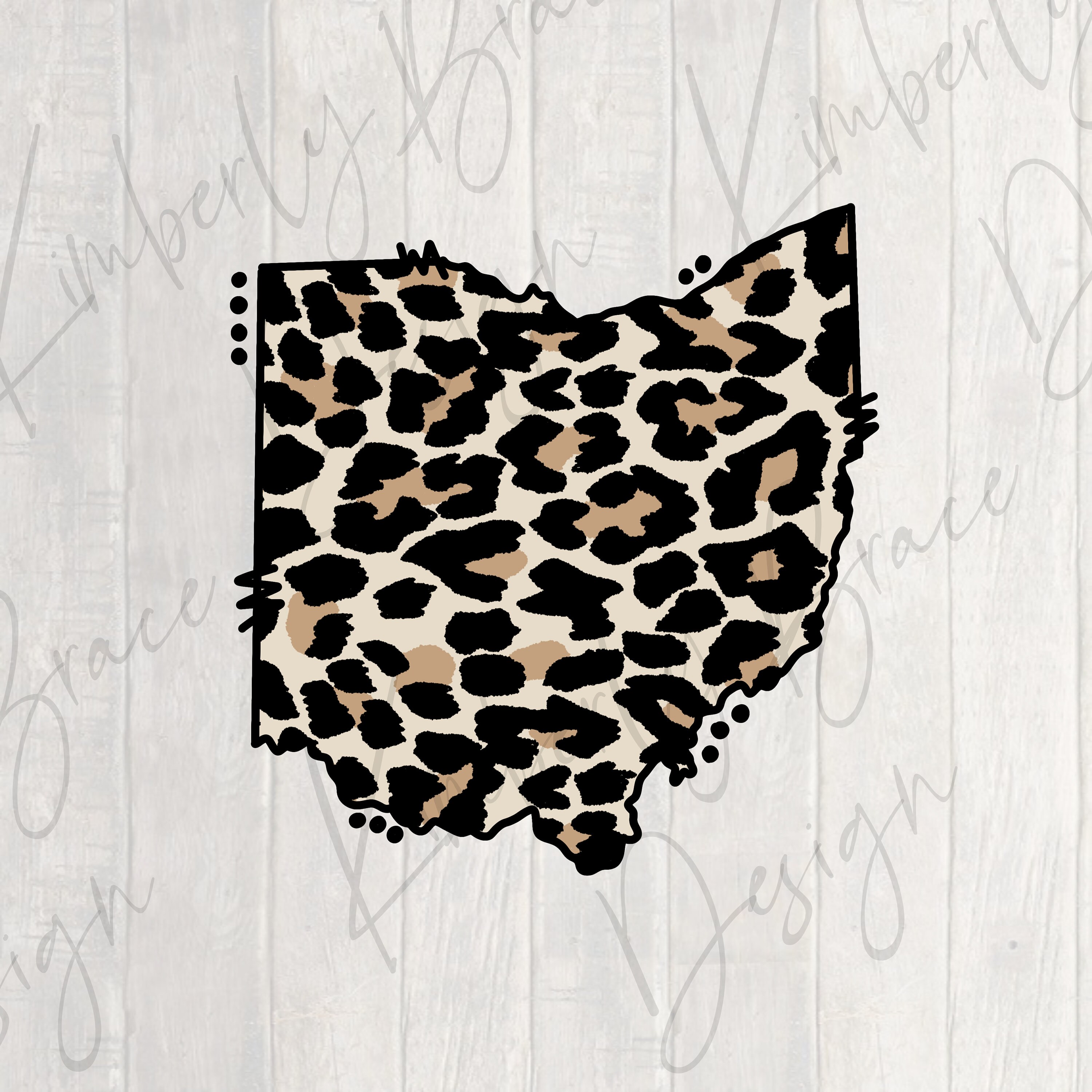 Ohio State Buckeyes Bonus Points Subtle Leopard Print Tee L