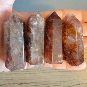 Fire Quartz Mini Towers, Crystal Decor, Rainbows