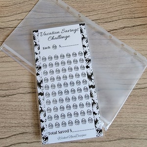 Vacation Savings Challenge, Laminated Savings Tracker