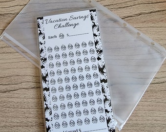 Urlaubsspar-Challenge, laminierter Spar-Tracker