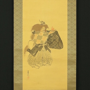 春嶺 Shunrei Japanese kakejiku wall hanging scroll NOH PLAY 春日龍神 KASUGARYUJIN / Japan wall hanging art tradition performance stage Noh theater