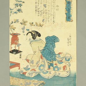 歌川国芳 Utagawa Kuniyoshi (1797-1861) Original Woodblock Print - Mirror of Women’s Tasks (Fujin tewaza kagami, 婦人手わざ鏡) OW214