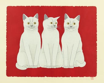 西田忠重 西田忠重 (b1942) オリジナル木版画「兄弟 (W) 4」 - 11/120
