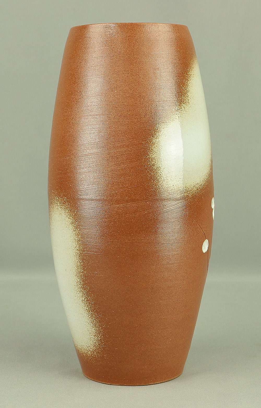 Shigaraki Ware 三彩 Sansai 'white Plum' Flower Vase With Original