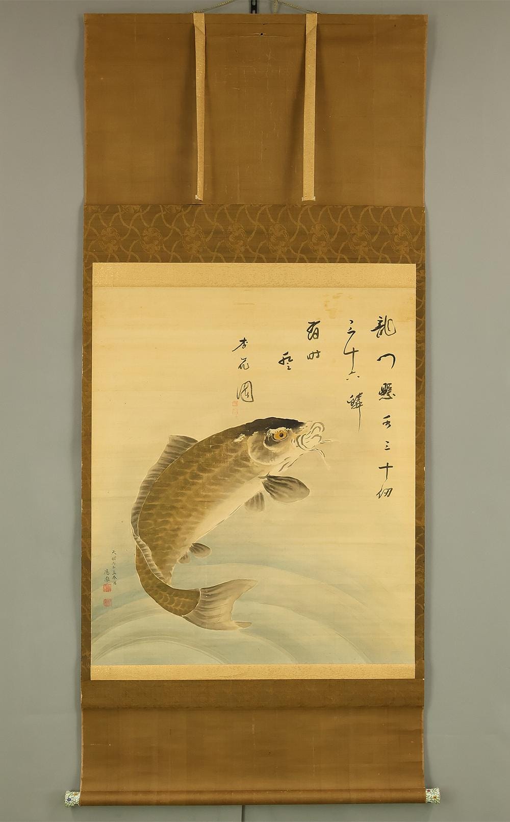 ♥日本画♥　鯉　♥大きな♥ 　掛け軸　掛軸　コイ　骨董　古玩 掛け軸の鯉 - Etsy 日本
