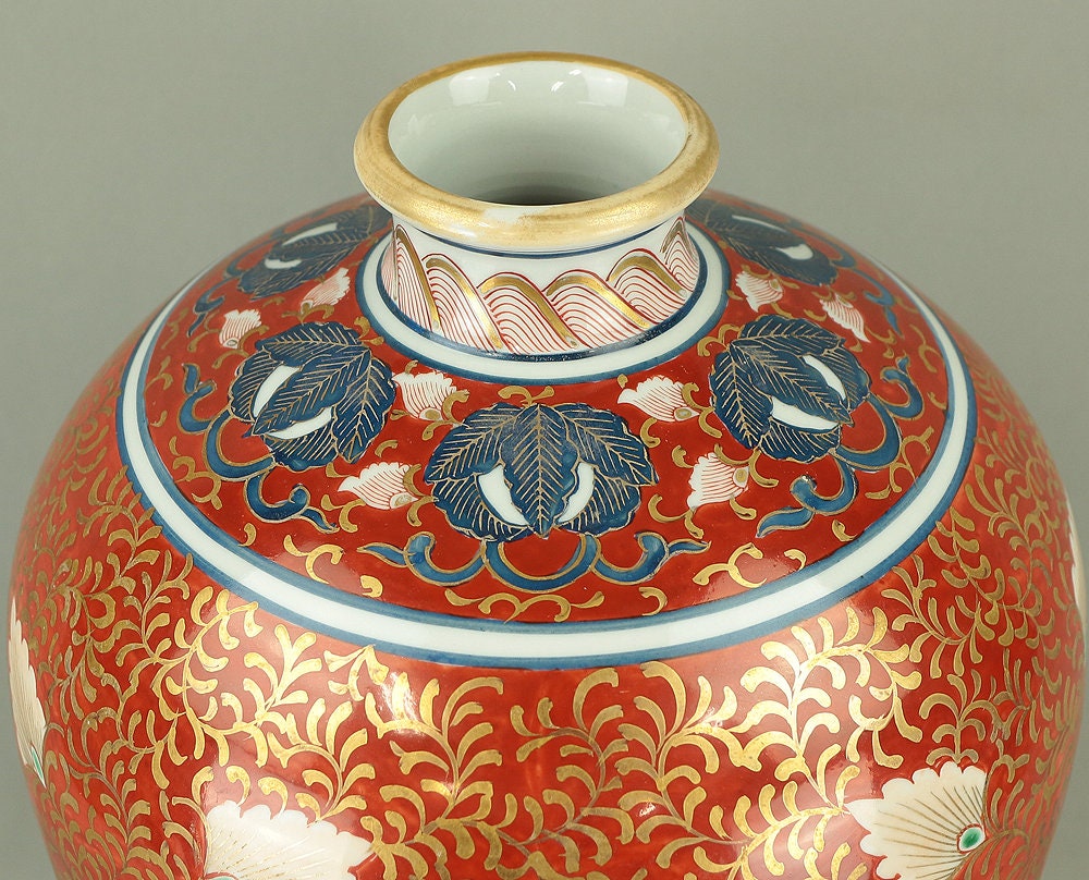 Imari Four Dutchmen Aka-e (red Painting) Gold Decoration Double
