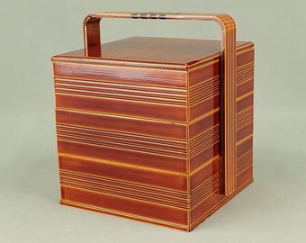 飛騨春慶塗 飛騨春慶漆器 携帯用三段重箱 小重箱 VA617 - Etsy 日本