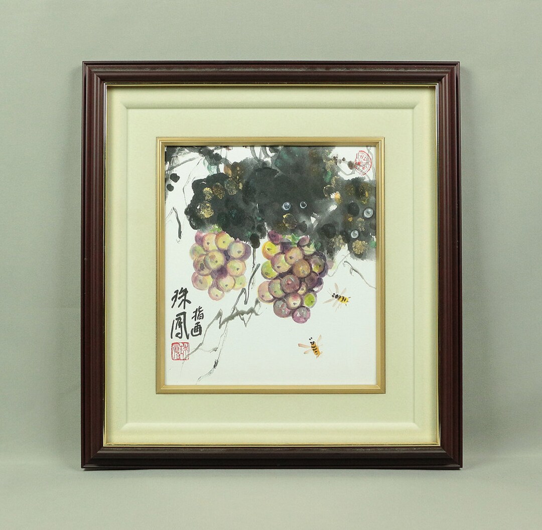 絵画 hanatumi Pink Floral Print Japanese Chrysanthemum Wood Cut Flower
