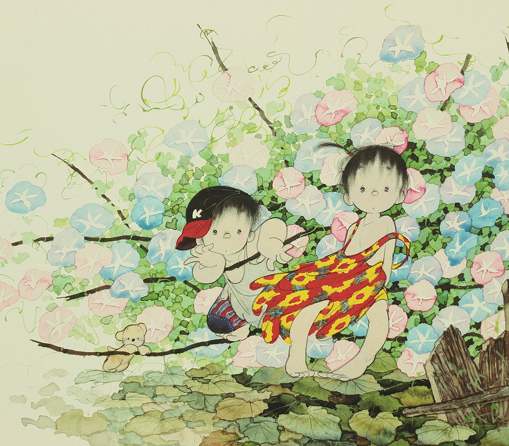 中島潔 Nakashima Kiyoshi (b1943) Japanese Art Lithograph「夏の詩