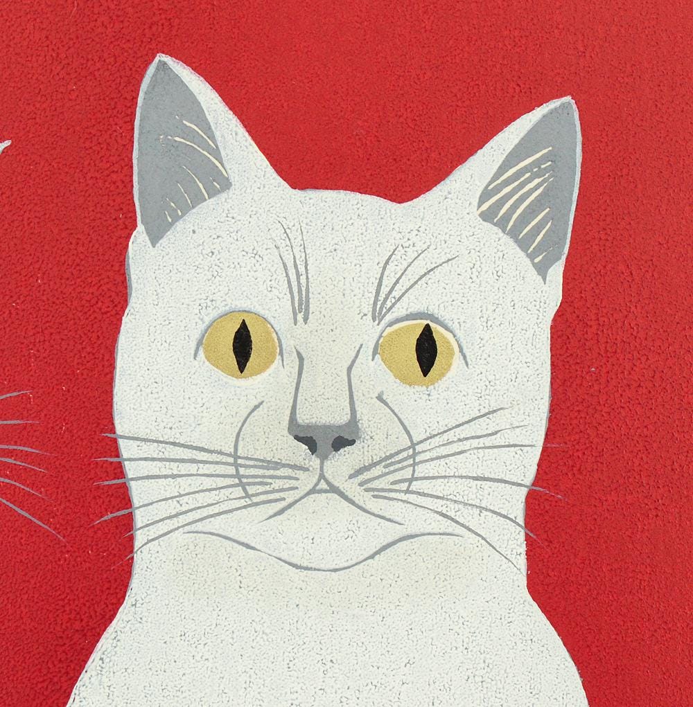 西田忠重 木版画 Brothers 1998年