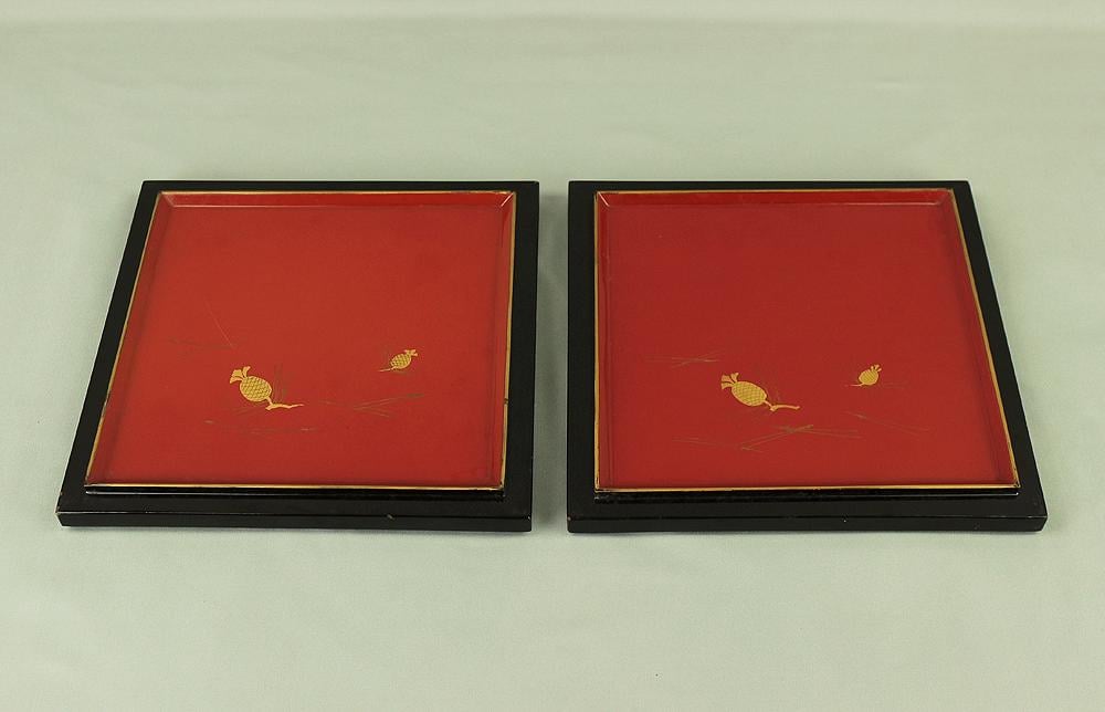 金漆蒔絵五段重箱「松鶴」台座付き VA589 - Etsy 日本