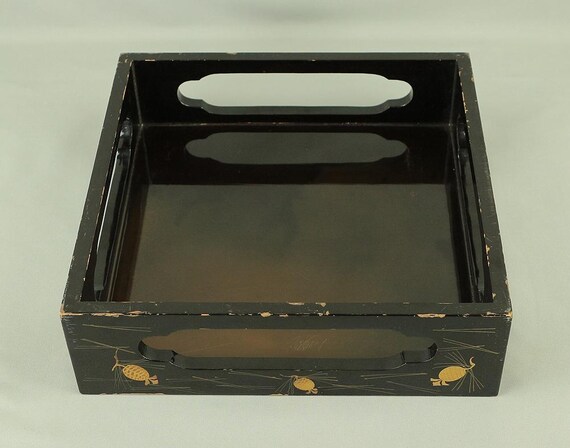 金漆蒔絵五段重箱「松鶴」台座付き VA589 - Etsy 日本