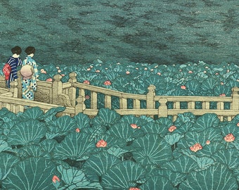 川瀬巴水 Kawase Hasui 1883-1957 Woodblock Print芝弁天池shiba 川瀬巴水 Kawase Hasui 1883-1957 Woodblock Print芝弁天池shiba