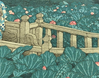 川瀬巴水 Kawase Hasui 1883-1957 Woodblock Print芝弁天池shiba 川瀬巴水 Kawase Hasui 1883-1957 Woodblock Print芝弁天池shiba