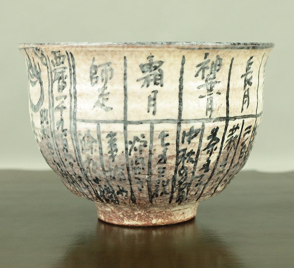 浅見与し三 Asami Yoshizo (b1961) Kyo Ware '暦手茶碗 Calendar Tea