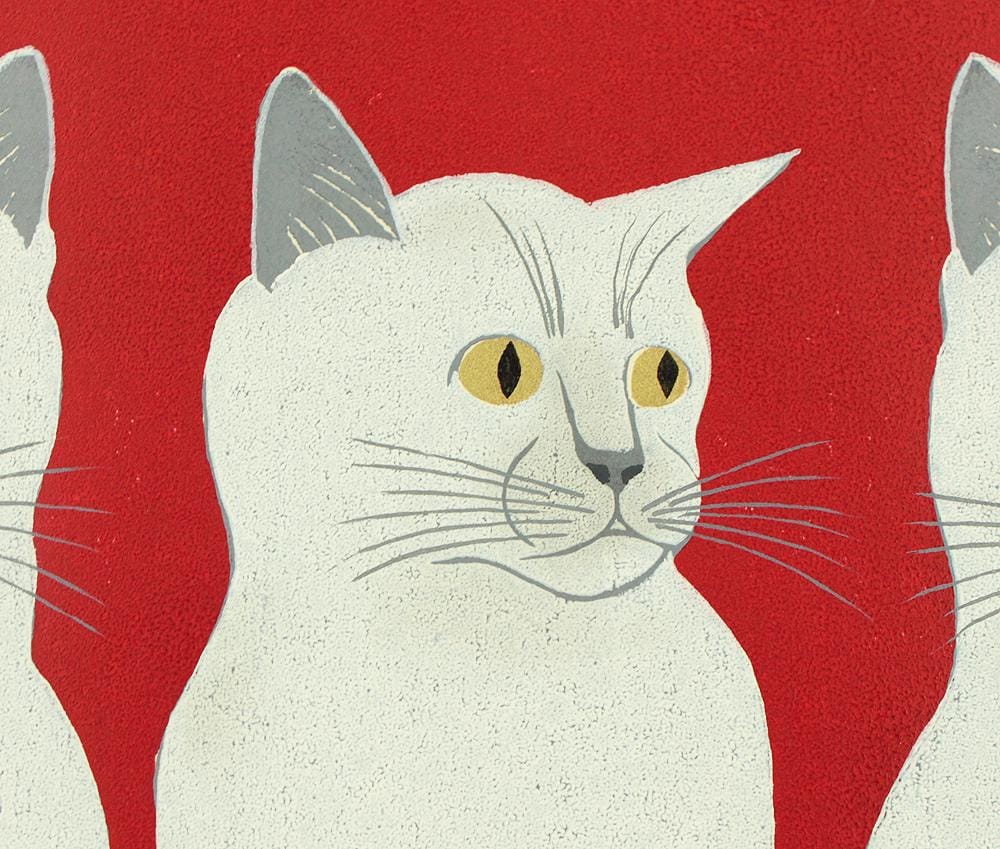 西田忠重 木版画 Brothers 1998年