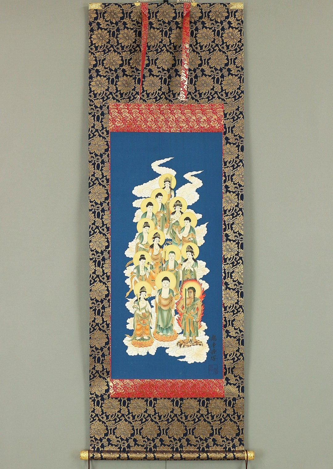 悠堂 YUDO Japanese Art Buddhism Kakejiku Kakemono Wall Hanging