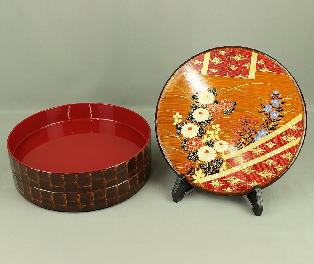 Jubako Resin Two-tiered Round Box 