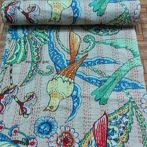 Vintage Kantha Quilt Indian Handmade Throw Reversible Blanket - Etsy