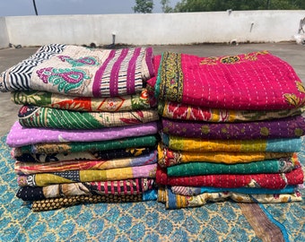 Wholesale Lot  of Bohemian Kantha Quilts Handmade Vintage Quilts Indian Kantha Throw Bedspread Quilting Bed Cover Hippie Quilt