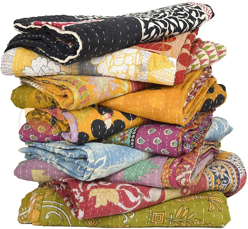 Wholesale Lot of Indian Vintage Kantha Quilt Handmade Throw Etsy