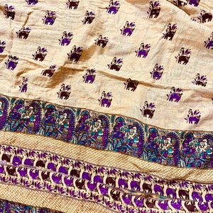 Vintage Kantha Quilt, indische Sari Quilt Kantha Decke, antike Kantha Twin Tagesdecke Bettwäsche, Boho Kantha Quilts Hippie Bild 9