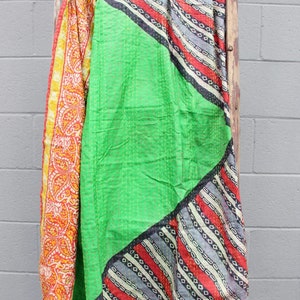 Wholesale Lot Of Silk Indian Vintage Kantha Scarf Scarves Kantha Stole Wrap Sari Patchwork Handmade Dupatta image 6