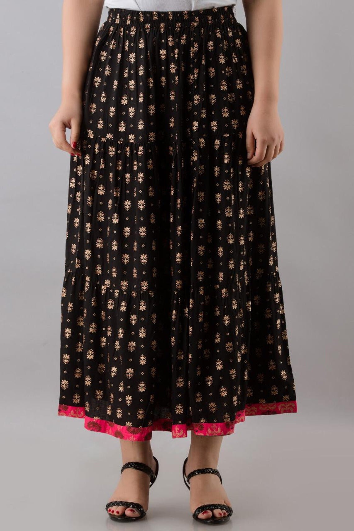 Kurti with skirts Set. FREE Shipping In USA UK. Indian Print Etsy