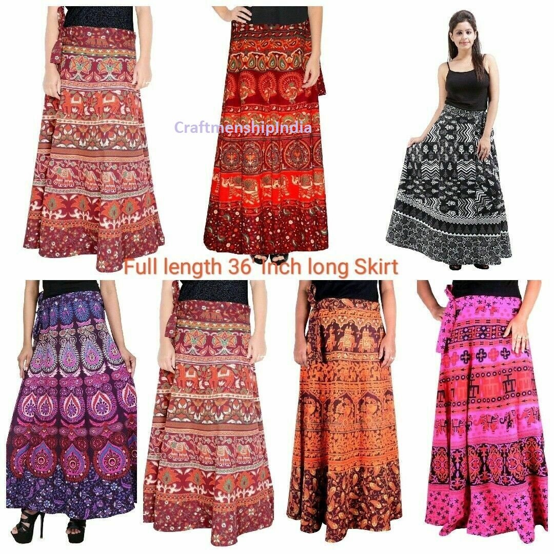 10 Pcs Lot Hippie Multi Colourful Cotton Wrap Around Skirt - Etsy
