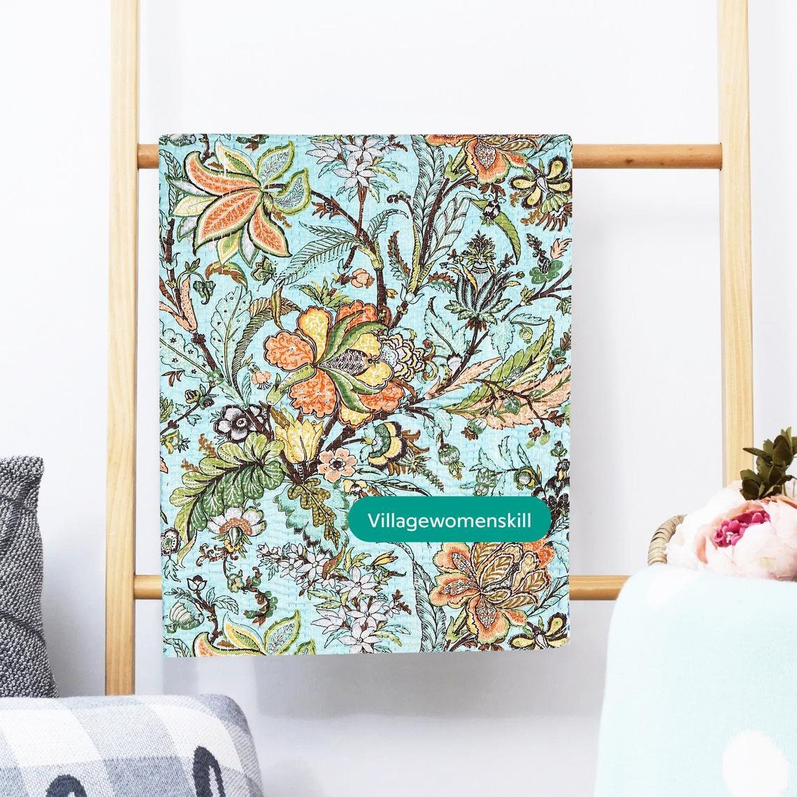 Indian kantha quilt Kantha Quilt Kantha Throw Indian Etsy Kantha bengal katha ladoga999