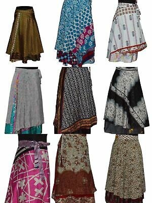 10 PC Lot 2 Layer Wrap Vintage Silk Skirt Floral Silk Skirt - Etsy