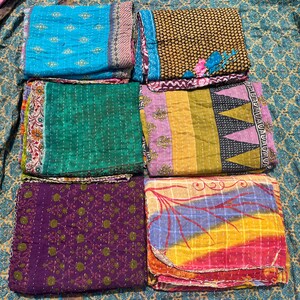 10 PC Lot of Bohemian Kantha Quilts Handmade Vintage Quilts Indian ...