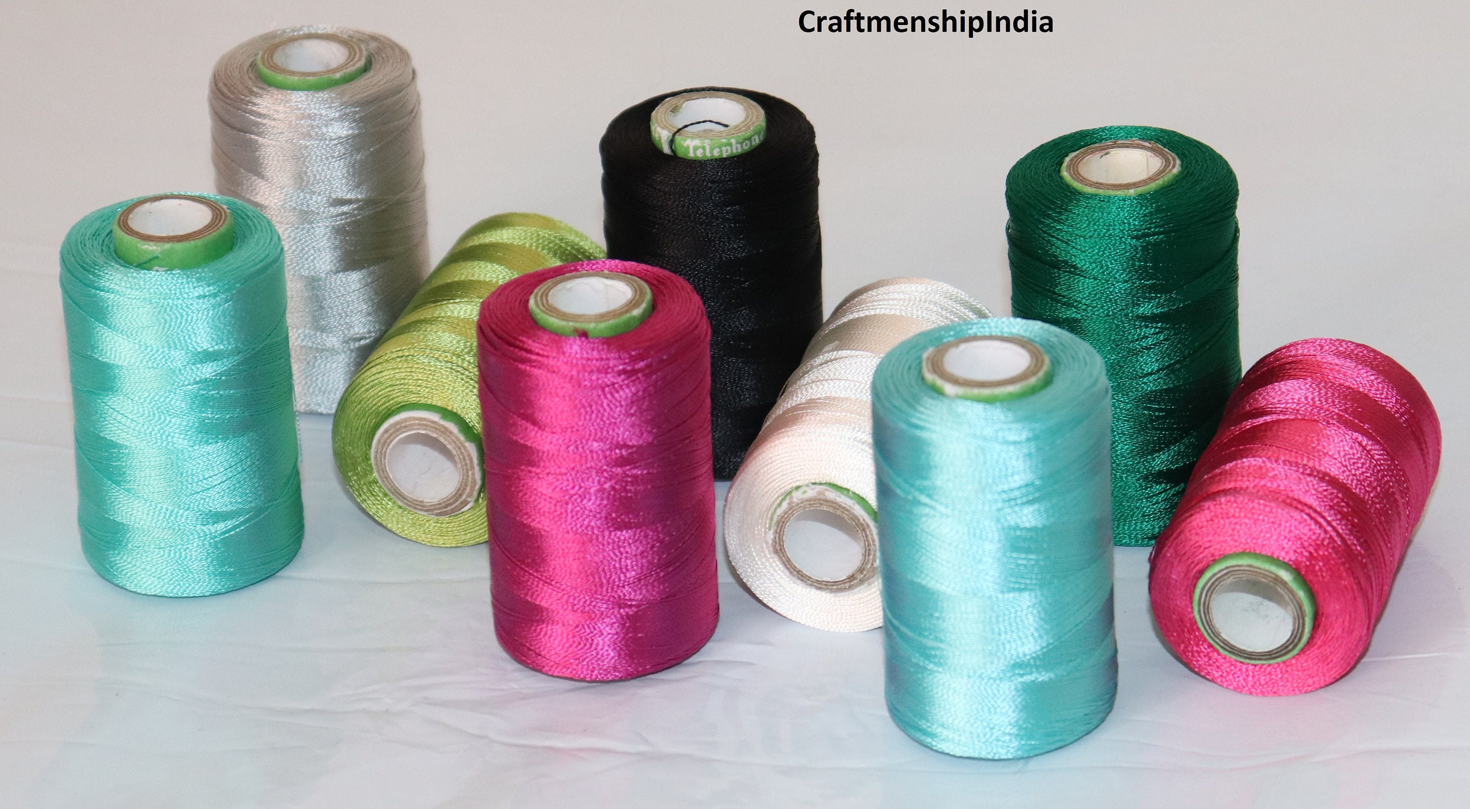 40 Spools of silk thread Indian Art silk embroidery threads | Etsy