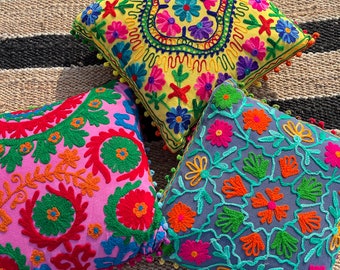 Wholesale Lot of Hand Embroidered Suzani Cushion Cover