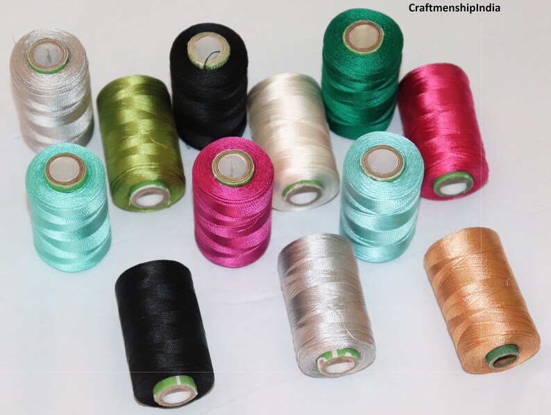 40 Spools of silk thread Indian Art silk embroidery threads Etsy