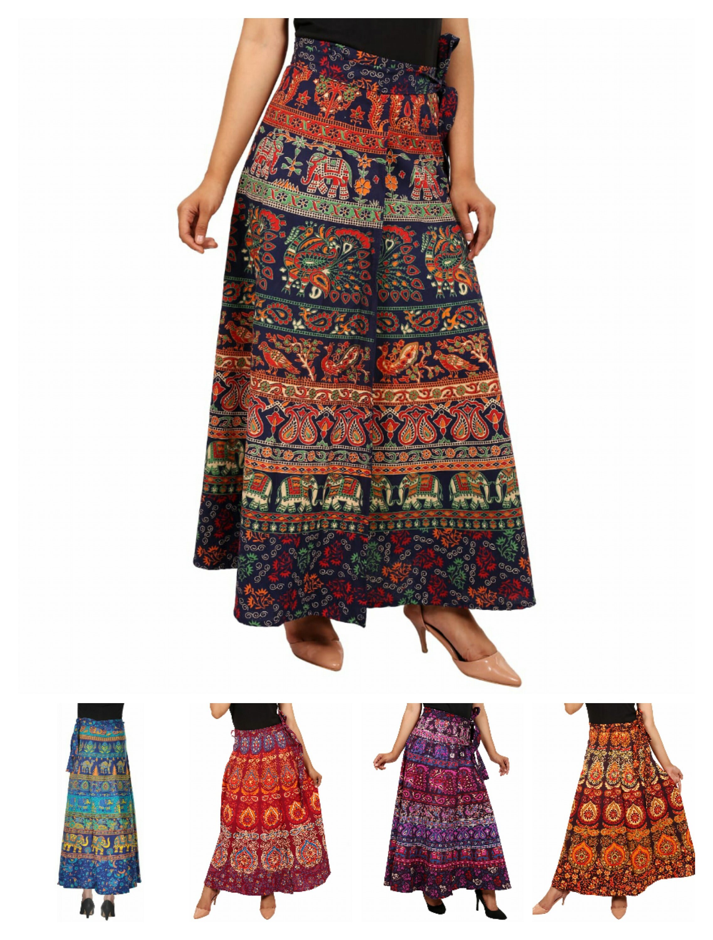 100 Pcs Lot Hippie Multi Colorful Cotton Wrap Around Skirt - Etsy